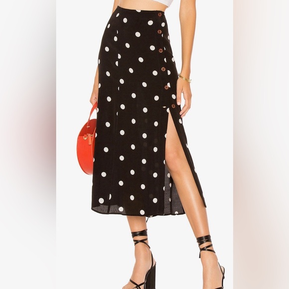 Free People Polka Dot Black Skirt - Picture 6 of 7